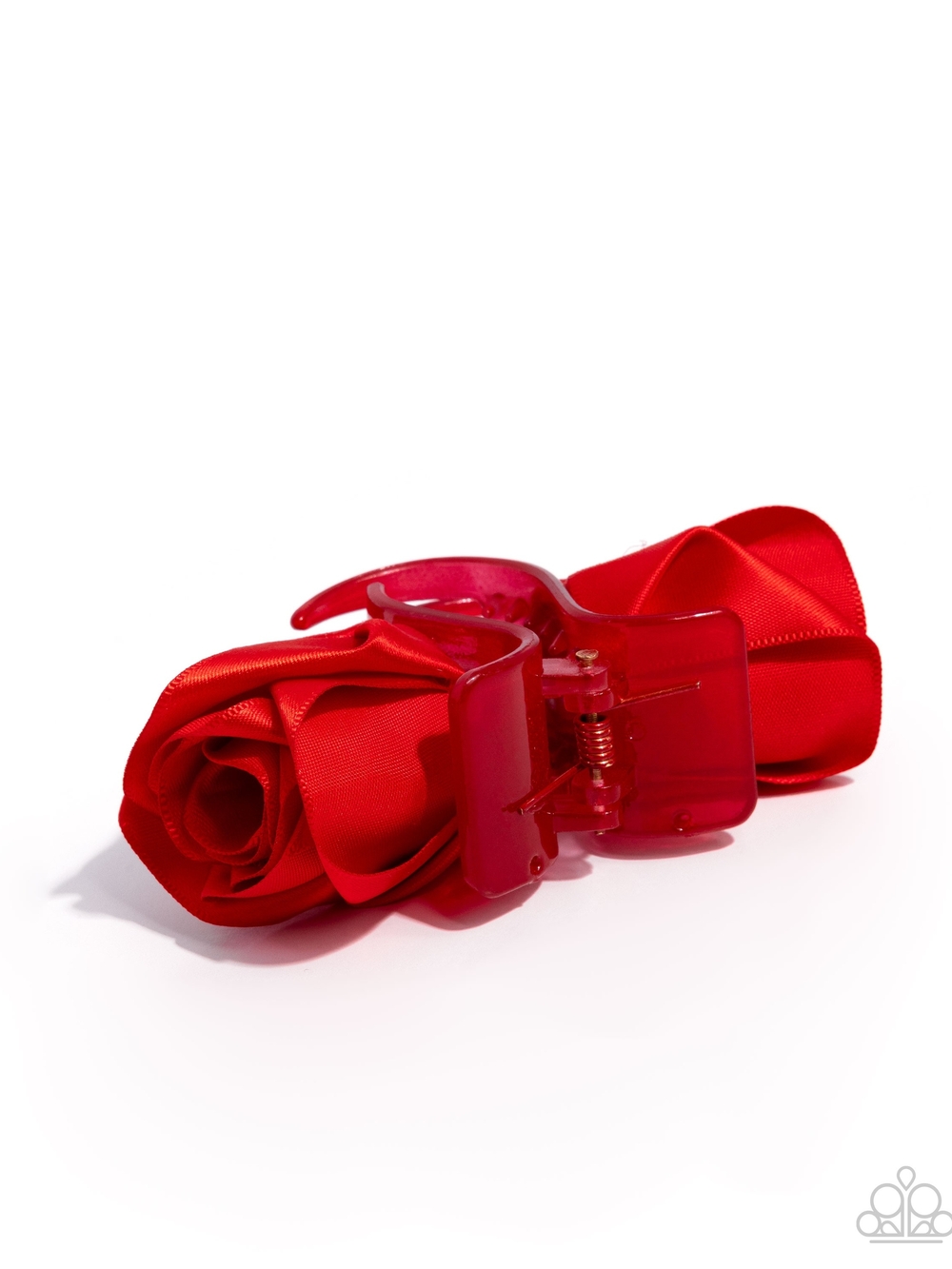 Ribbon Reaction Paparazzi Vibrant Red Satin Bow Claw Clip